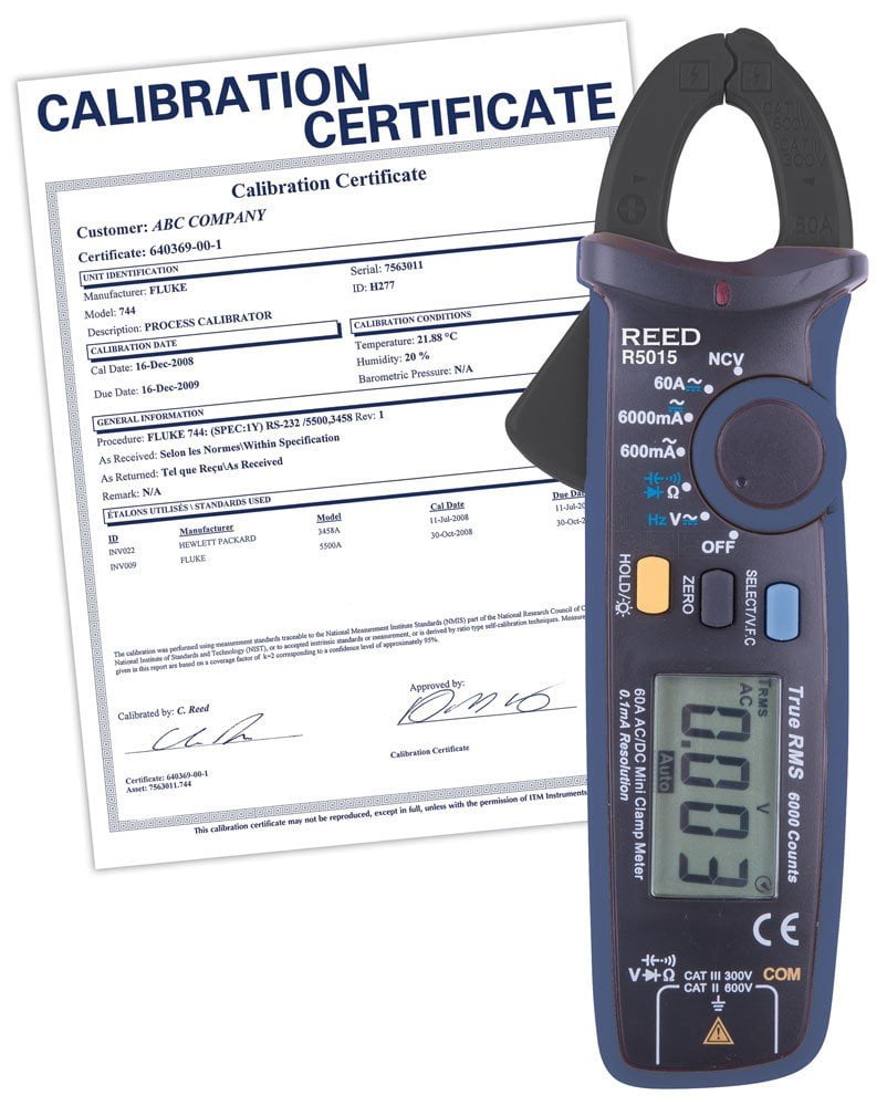 Reed Traini Rms Clamp Meter,mA,w/NIST R5015-NIST - Walmart.com