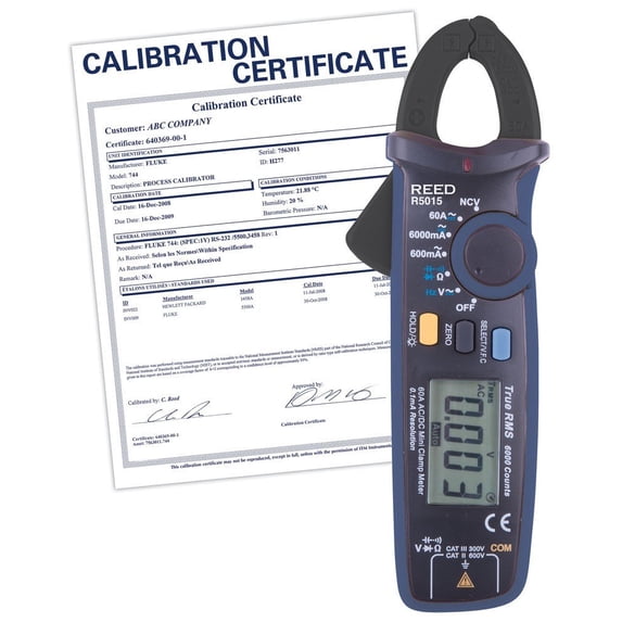Clamp Meter,mA,w/NIST R5015-NIST