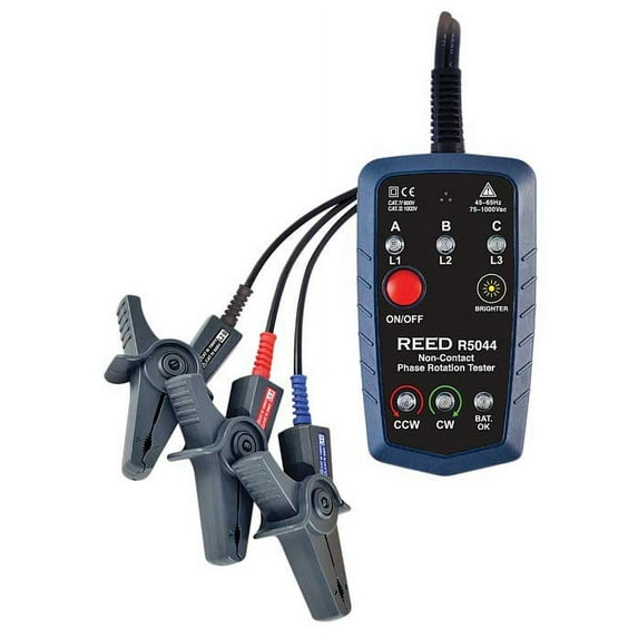 Reed Instruments Phase Rotation Tester, 75 to 1000V AC R5044
