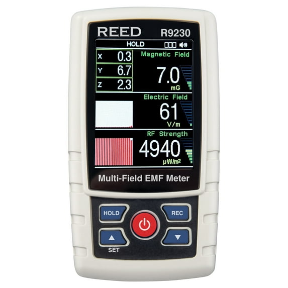 Reed Instruments Multi-Field EMF Meter,Light/Sound R9230