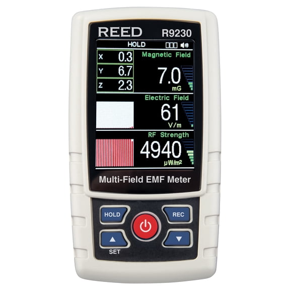 Reed Instruments Multi-Field EMF Meter,Light/Sound R9230