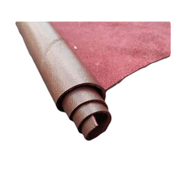 REED LEATHER HIDES - COW SKINS VARIOUS COLORS (8 inches X 11 Inches, Burgundy)