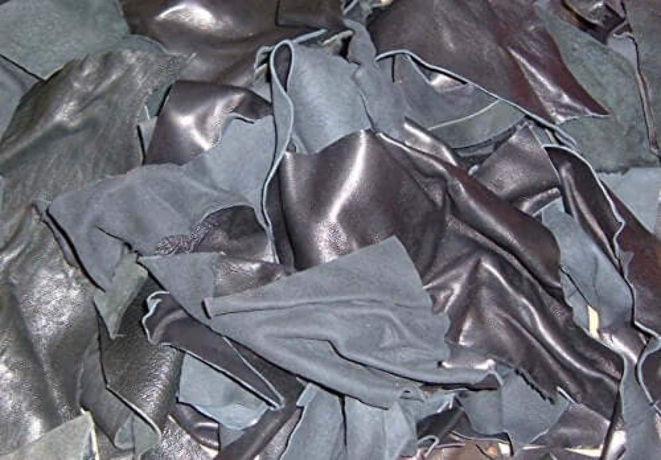 REED Leather Scraps from Garment Leather Cutting (5 Pounds Mostly Black)