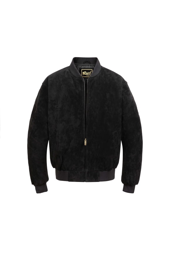 MEN'S BASEBALL SUEDE LEATHER JACKET (IMPORTED) (3XT, BLACK)