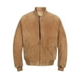thumbnail image 1 of REED® MEN'S BASEBALL SUEDE LEATHER JACKET (IMPORTED) (Medium, CAMEL), 1 of 10