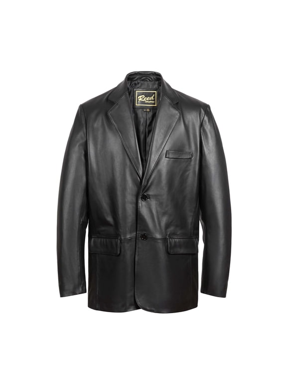 MEN'S LEATHER BLAZER JACKET (IMPORTED) (LT)