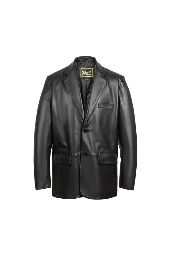 MEN'S LEATHER BLAZER JACKET (IMPORTED) (XLT)
