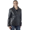 thumbnail image 1 of REED® Women's 26&amp;amp;quot; Classic Leather Jacket (XL, Black), 1 of 2