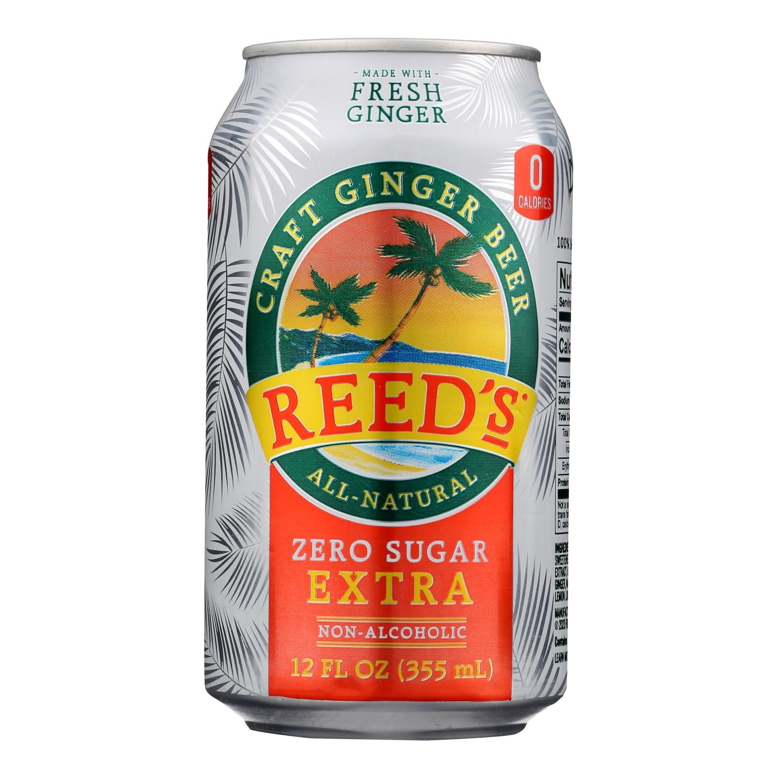 REEDS - Sugar Free Ginger Beer - 12 FO, Case of 6 - Walmart.com
