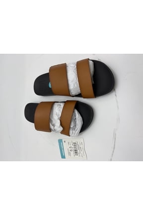 CUSHION VISTA SANDALS - SIZE: WOMEN 8.5 - COGNAC/BLACK