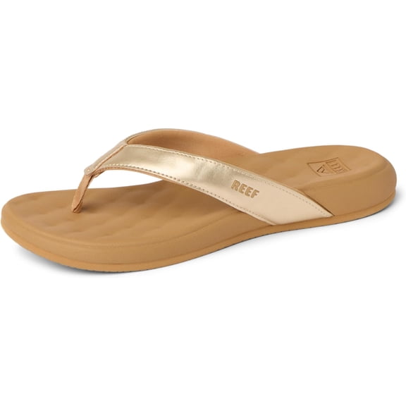 REEF Cushion Melody Womens Flip Flop, Soft and Supportive Cushion Footbed, Champagne, SIZE 7
