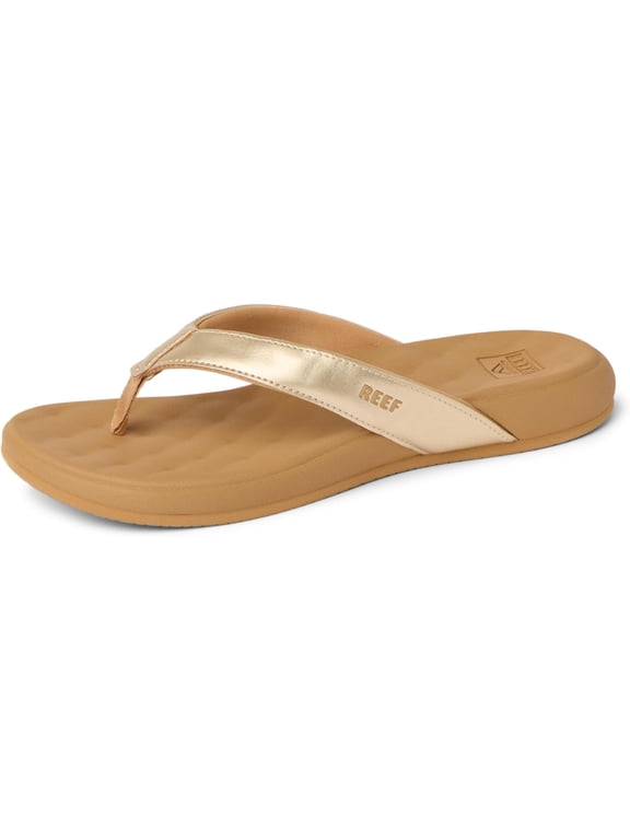 Cushion Melody Womens Flip Flop, Soft and Supportive Cushion Footbed, Champagne, SIZE 7