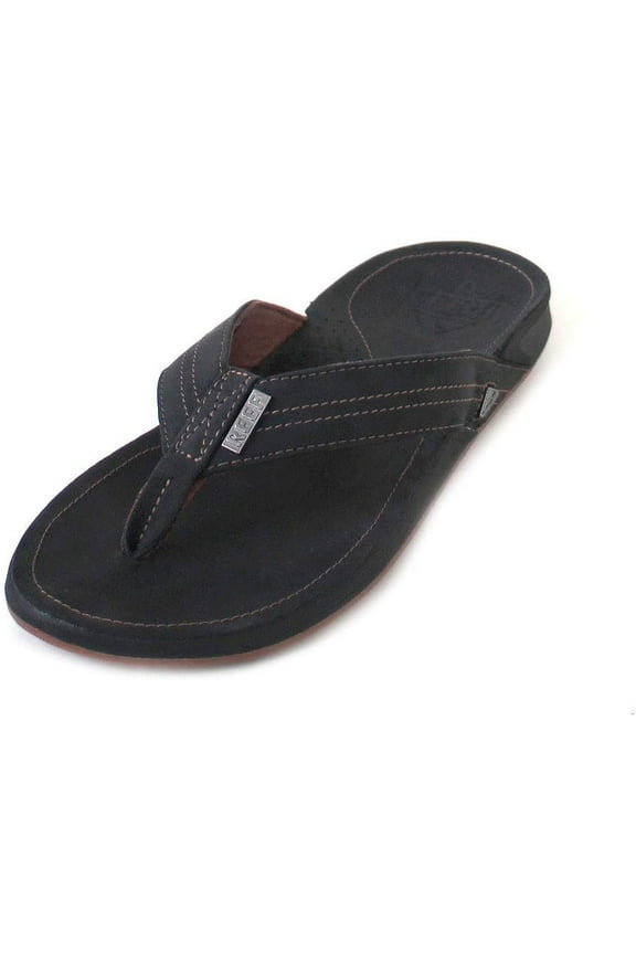 MEN'S J-BAY III PREMIUM LEATHER SANDALS FLIP FLOP sz 6 M NOCHE