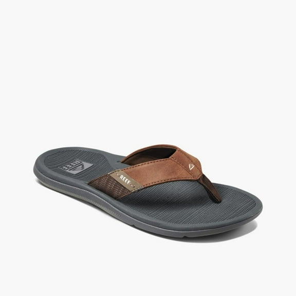 REEF Men's Santa Ana Flip Flop Sandals Grey/Tan - CI5835