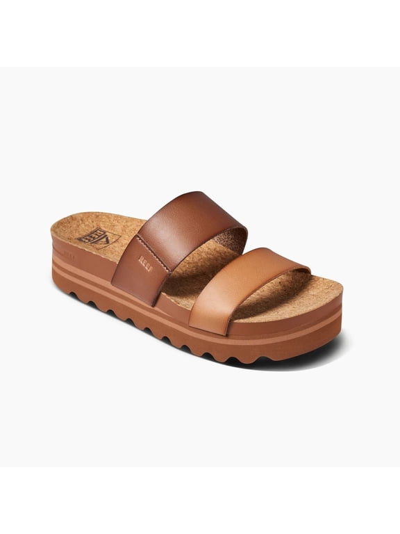 Women's Cushion Vista Hi Platform Regular Sandal, Espresso Duo, Size 8M