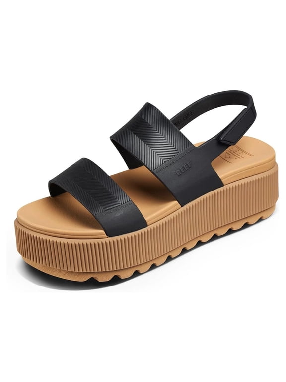 Women's Water Vista Higher Lightweight Regular Sandal, Black/Tan, Size 8M