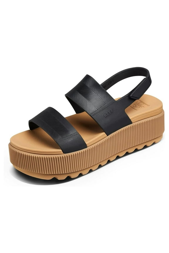 Women's Water Vista Higher Lightweight Regular Sandal, Black/Tan, Size 8M