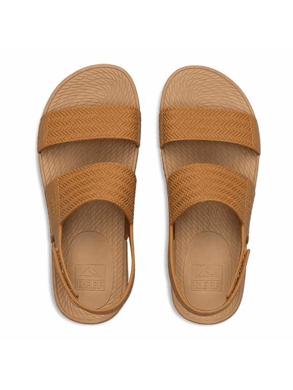 Women's Water Vista Tan Platform Sandals with Adjustable Back Strap, Size 7