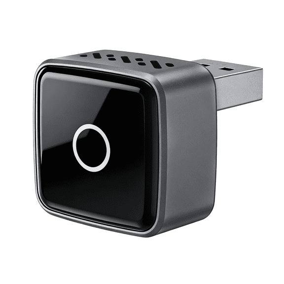 REEIIO Mini Ultra Wireless CarPlay Adapter,Wired to Wireless Car Android Auto Adapter, Dual-Band WiFi, Fast Connect, for Wired CarPlay&Android Auto Cars