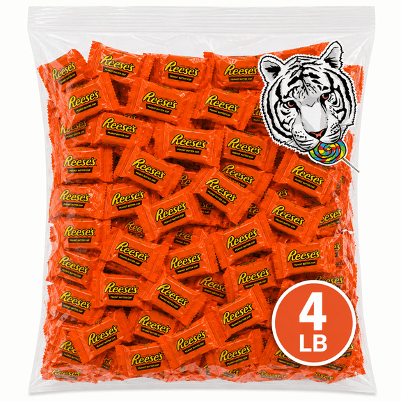 REESE'S Milk Chocolate Peanut Butter Cups, 4 Lb Bulk, Individually Wrapped