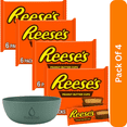thumbnail image 1 of REESE'S Milk Chocolate Peanut Butter Cups Candy,6 Count, 1.5 oz Packs, With Olive Green Bowl By ValueNest, 1 of 7
