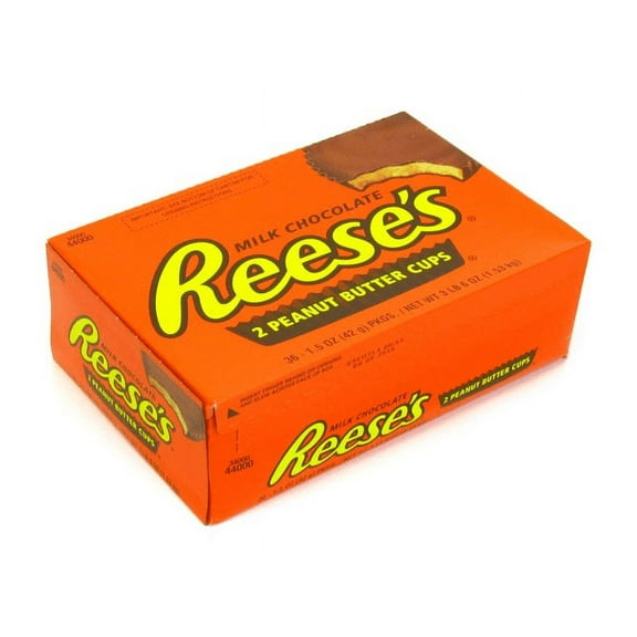 REESE'S Milk Chocolate Peanut Butter Cups Candy, Bulk Holiday, 1.5 oz Packs (36 Count)