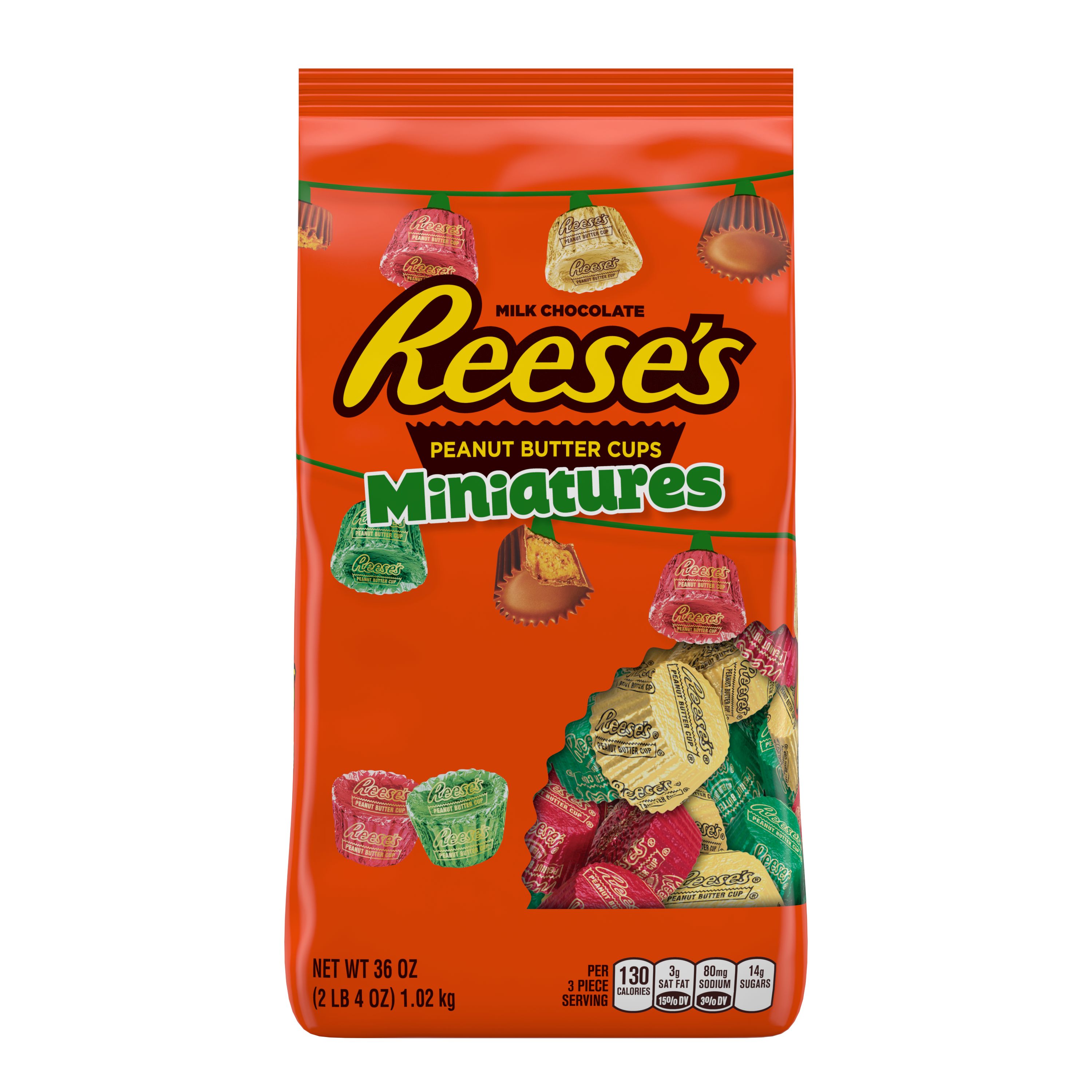 REESE'S Miniatures Milk Chocolate Peanut Butter Cups Candy, Bulk Candy, 36 oz, Bag - image 1 of 6