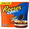 thumbnail image 1 of Reese's OREO Milk Chocolate and White Creme Snack Size Peanut Butter Cups Candy, Bag 8.8 oz, 1 of 6