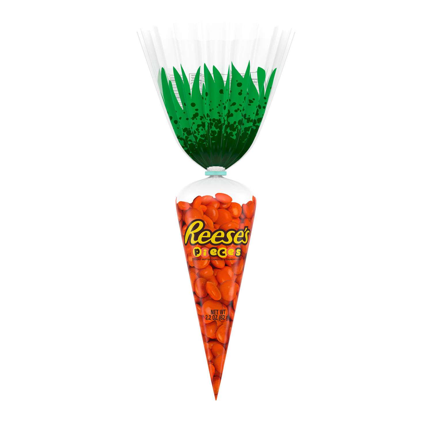 REESE'S, PIECES Peanut Butter in a Crunchy Shell Treats, Easter Candy, 2.2 oz, Carrot Bag - image 1 of 6