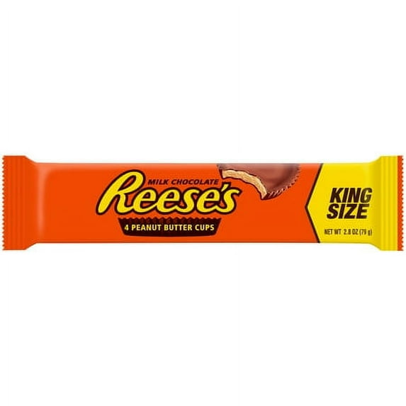 Reese's Peanut Butter Cups Chocolate Candy King Size (Pack of 4)