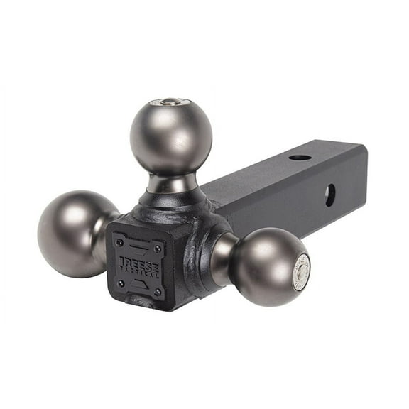 REESE Tactical Tri-Ball Trailer Hitch Ball Mount, (1-7/8 In., 2 In,, 2-5/16 In, Trailer Hitch Balls), Fits 2 In, Receiver, 10,000 lbs. Capacity. 7098960