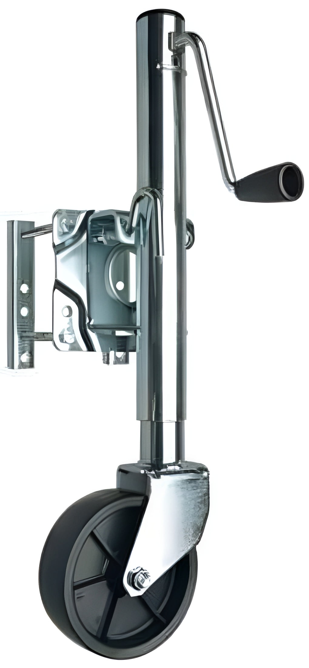 REESE Towpower 74410 Trailer Jack, Heavy-Duty Swivel Mount, 6-Inch Wheel, Chrome — Residential Use, Standard Application