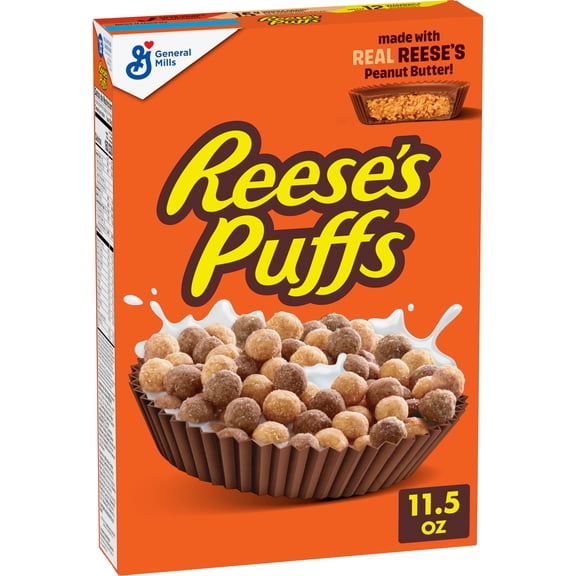 REESE'S PUFFS Whole Grain Chocolatey Peanut Butter Breakfast Cereal (11.5 oz)