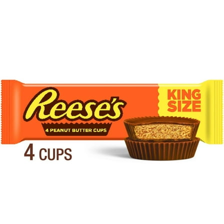 REESES Milk Chocolate King Size Peanut Butter Cups Candy Pack 2.8 oz - Pack of 3