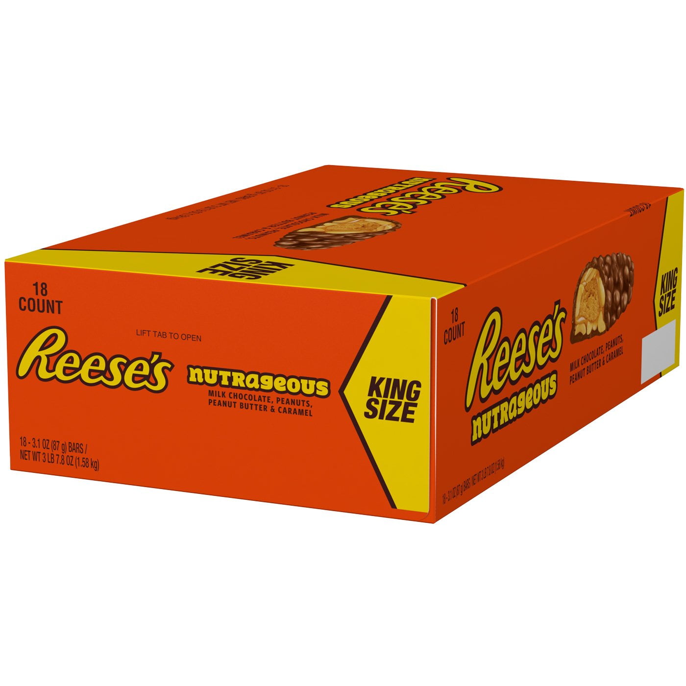 REESES Nutrageous Chocolate Peanut RE32Butter Candy Bar King Size 18