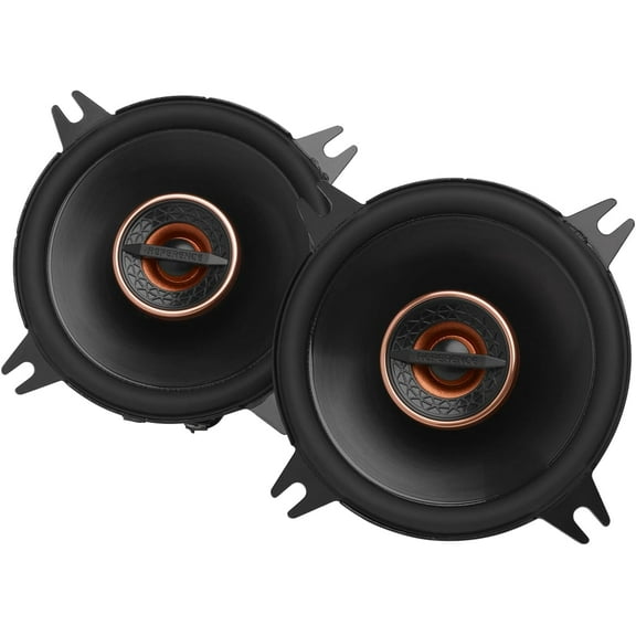 REF407F 4 Inch 2-Way Car Speakers - Pair, Clear & Balanced Sound, Compact Design