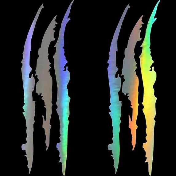REFLECTIVE AUTO CAR HEADLIGHT STICKERS Scratch Stripe Claw Vinyl Decal