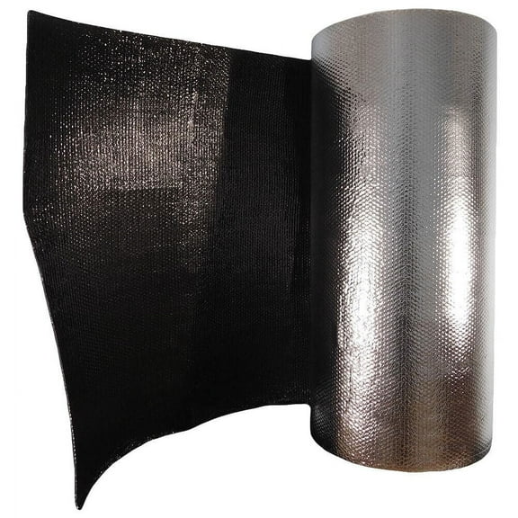 REFLECTIVE BLACK / SILVER FOIL Double BUBBLE Foil Insulation Roll 16X10 R8