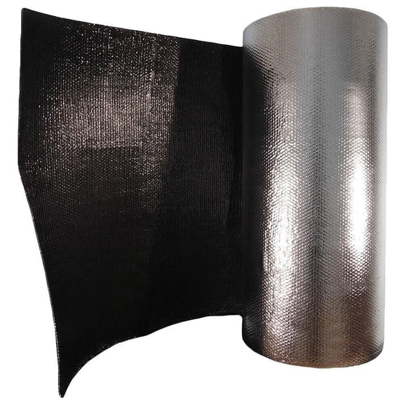 REFLECTIVE BLACK / SILVER FOIL Double BUBBLE Foil Insulation Roll 16X50 R8