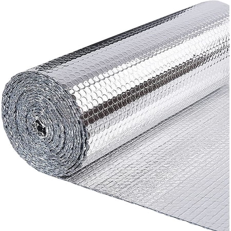 Reflective Double Sided Aluminum Foil Bubble Heat Shield Insulation 2X10 Ft R7
