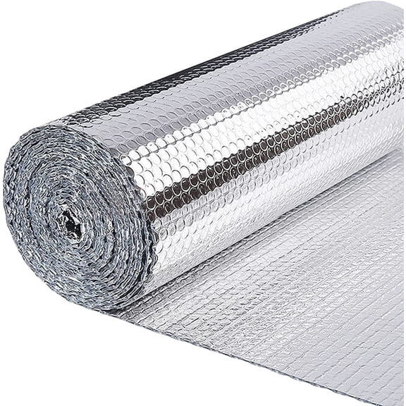 Reflective Double Sided Aluminum Foil Bubble Heat Shield Insulation 2X10 Ft R7