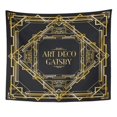 thumbnail image 1 of REFRED 1920 Black Roaring Gatsby Orange Great 30S Abstract Angle Angular Wall Art Hanging Tapestry Home Decor for Living Room Bedroom Dorm 60x80 inch, 1 of 1