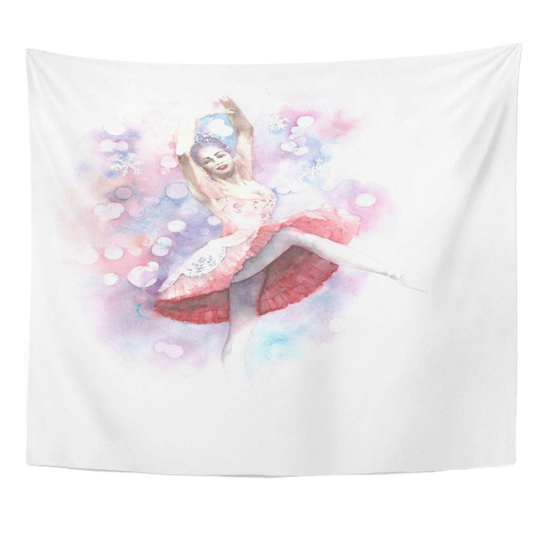 REFRED Action Ballet Ballerina Dancer Nutcracker Fairy Watercolor ... - Elaborate Ballerina Wall Tapestry With Textured Pattern