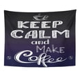 thumbnail image 1 of REFRED Brown Drink Keep Calm and Make Coffee on Black Blackboard Break Breakfast Wall Art Hanging Tapestry Home Decor for Living Room Bedroom Dorm 60x80 inch, 1 of 1