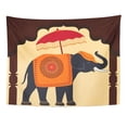 thumbnail image 1 of REFRED Decorated Elephant and Umbrella Under Arch Bollywood Gate Border Doorway Wall Art Hanging Tapestry Home Decor for Living Room Bedroom Dorm 60x80 inch, 1 of 2