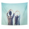 thumbnail image 1 of REFRED Green Back Traveler Couple in Love Enjoying View The Sky Portrait Vintage Style Family Wall Art Hanging Tapestry Home Decor for Living Room Bedroom Dorm 51x60 inch, 1 of 1