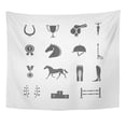 thumbnail image 1 of REFRED Jockey Race Horse Equipment Fill Equestrian Helmet Head Saddle Wall Art Hanging Tapestry Home Decor for Living Room Bedroom Dorm 51x60 inch, 1 of 1