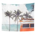 thumbnail image 1 of REFRED Vintage Car Parked Tropical Beach Seaside Surfboard Ro Leisure Wall Art Hanging Tapestry Home Decor for Living Room Bedroom Dorm 60x80 inch, 1 of 2