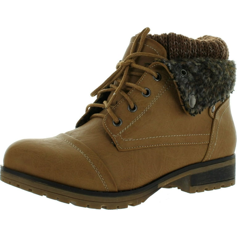 Refresh Wynne-01 Women's Lightweight Combat Style Faux Leather