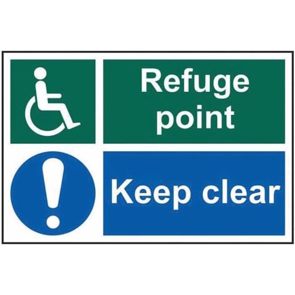 REFUGE POINT KEEP CLEAR Site Safety Metal Sign 8x12 Inch Notice Danger Warning Caution for Outdoor & Indoor